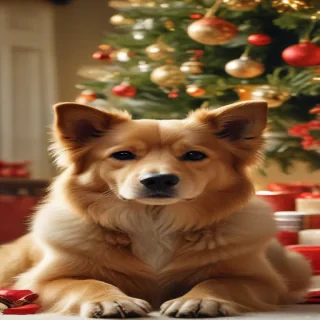 christmas wallpaper dog