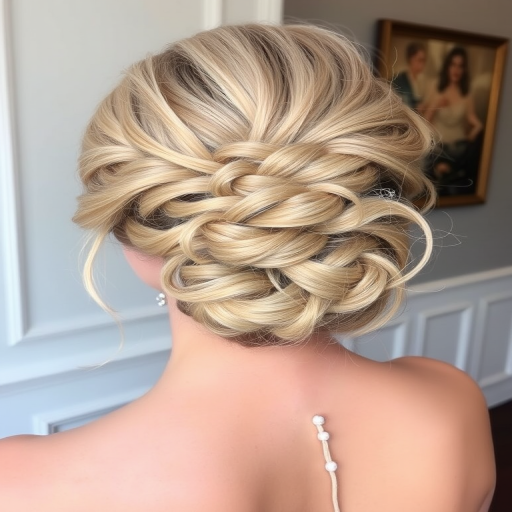 Sophisticated ash blonde updo with intricate braided details and wispy tendrils, perfect for formal occasions, dubbed "Ethereal Elegance"
