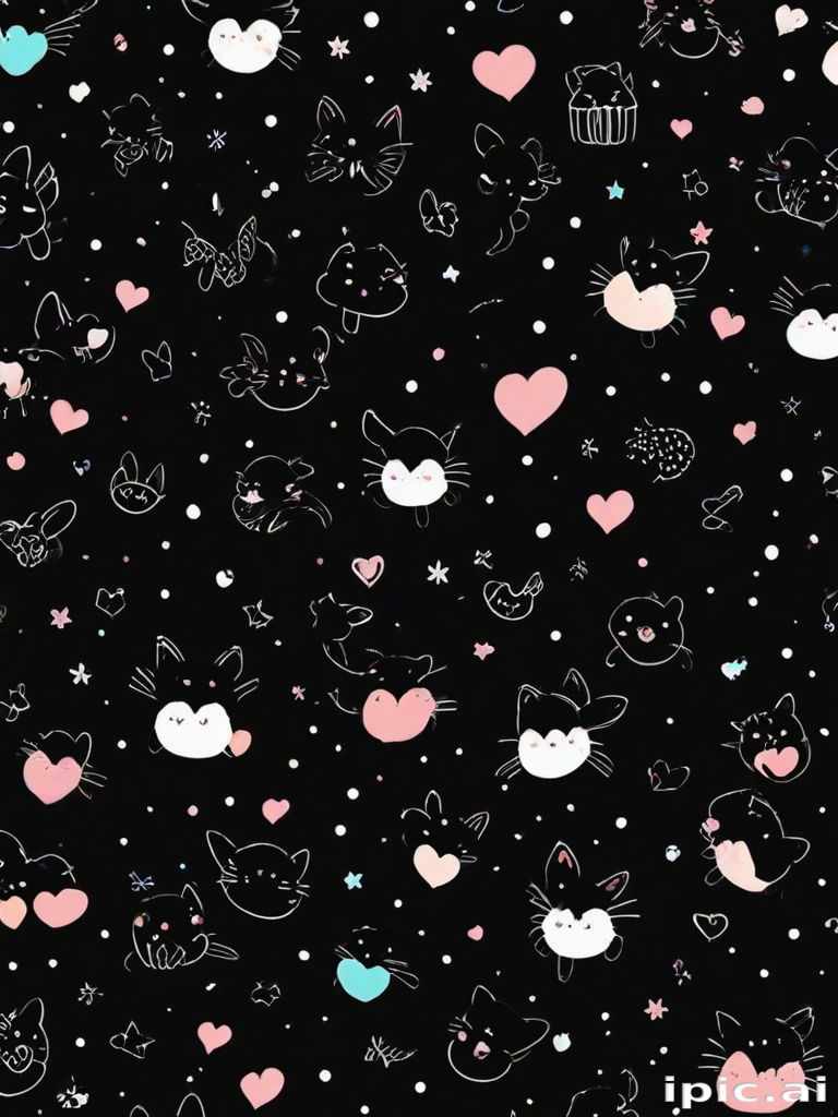 cute backgrounds black