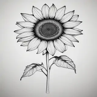 sunflower outline