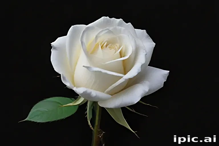 white rose on black