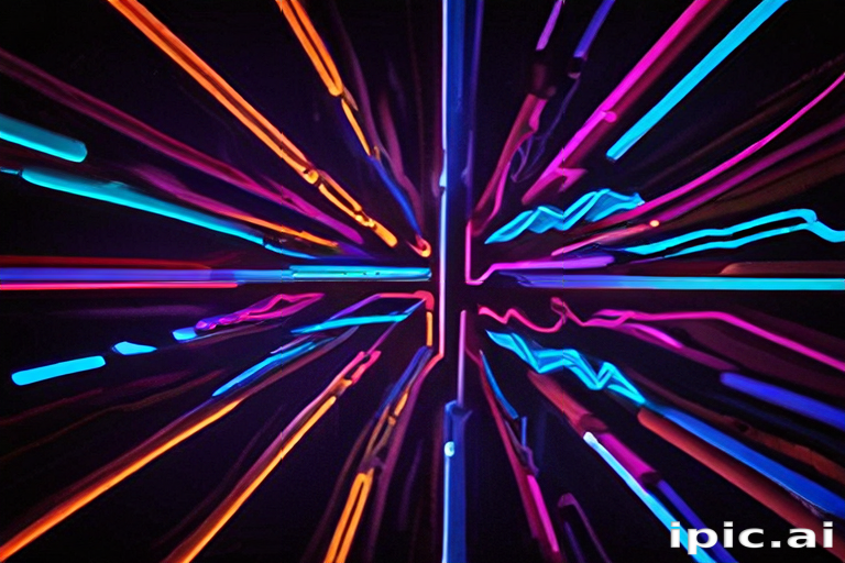 Vibrant Neon Light Trails Creating a Dynamic Abstract Visual Experience