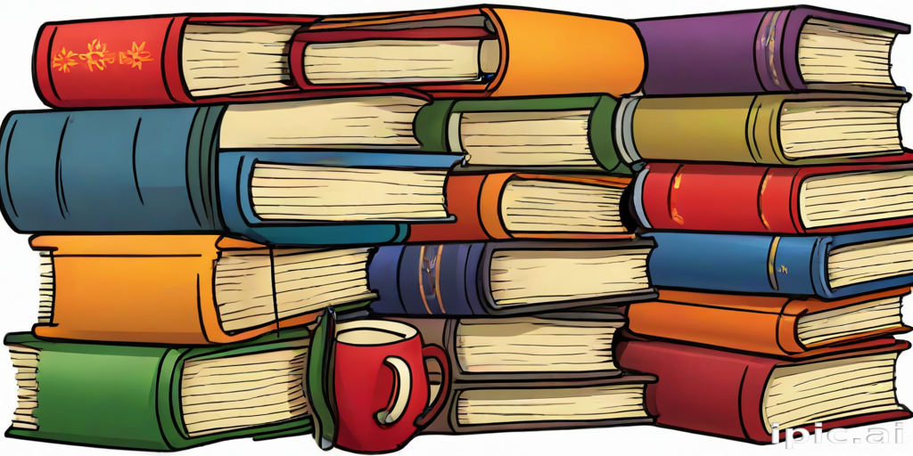 books stacked clipart