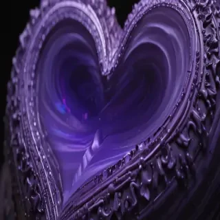 purple aesthetic heart