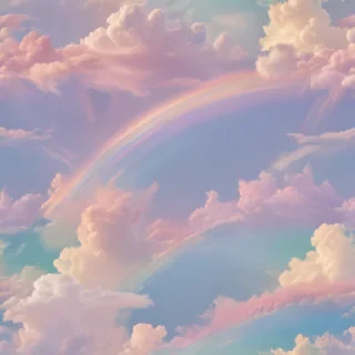 pastel coloured rainbow