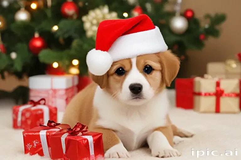cute christmas dog wallpaper