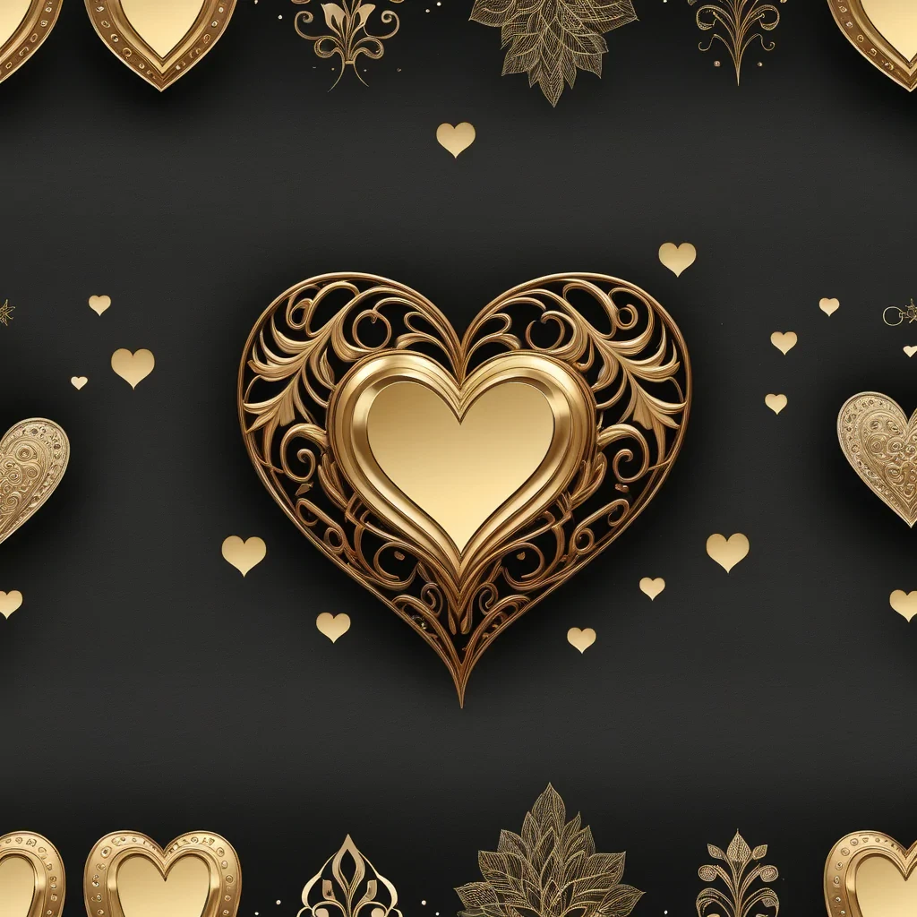 gold heart wallpaper
