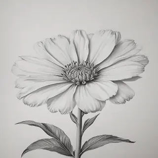 flower pencil drawing