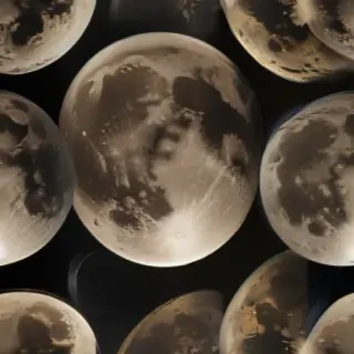 vintage moon art