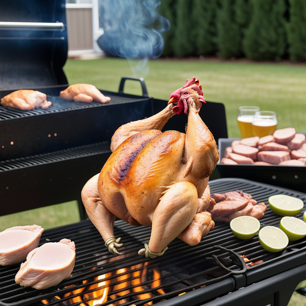 beer can chicken on a pellet grill