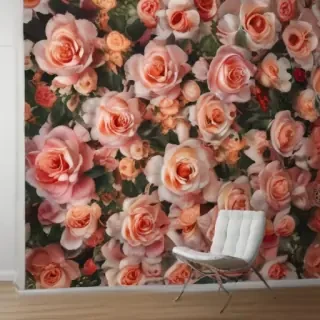 roses in background