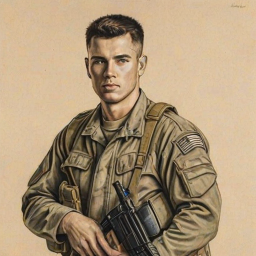 military drawing