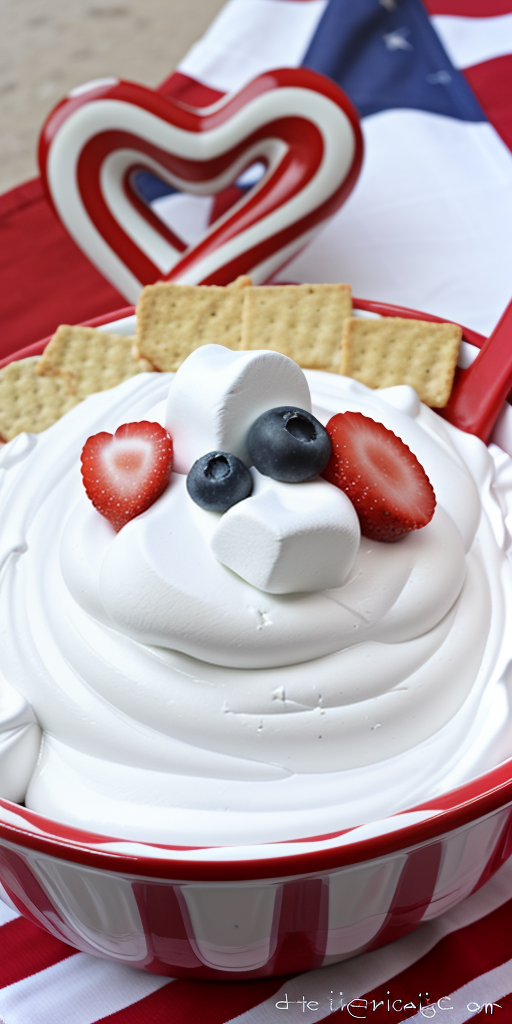 fourth of july marshmallow dip
