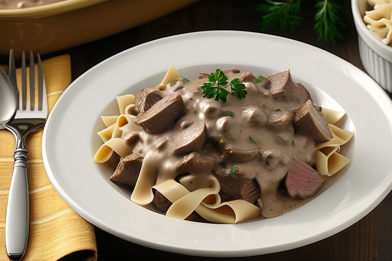 beef stroganoff with leftover prime rib