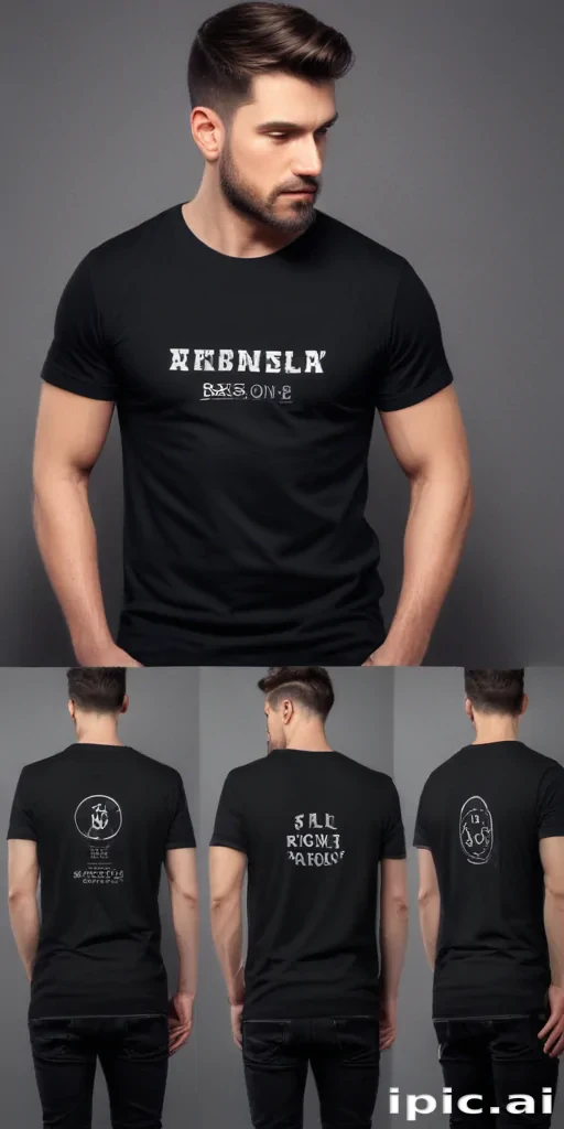 black t shirt mockup free