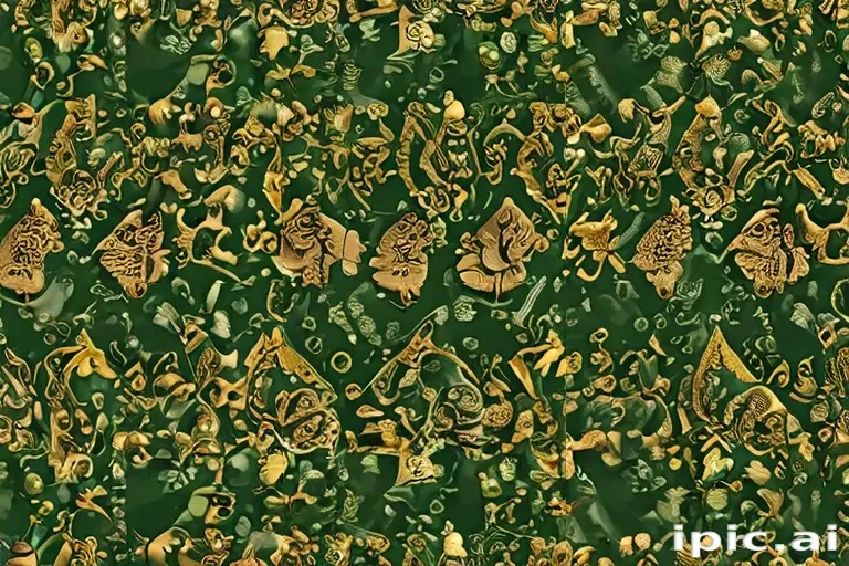 green and gold background