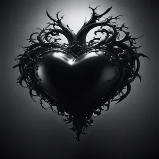 wallpaper black heart