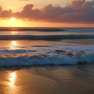 sun set on beach