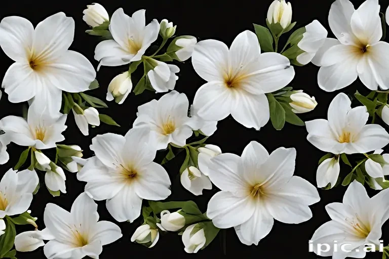 white flowers png transparent