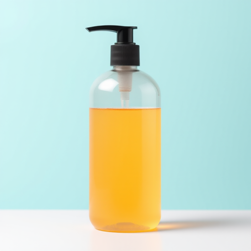 Regenerate a high-quality vector image of two shampoo bottles, focus on a modern design with a pump top and sleek lines, use a soft gradient for color, capture at a 35mm lens, f-stop 8, ISO 100, and studio lighting setup for clarity and vibrancy.