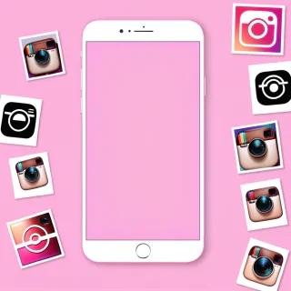 pink instagram story background