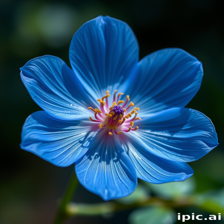 blue flower transparent