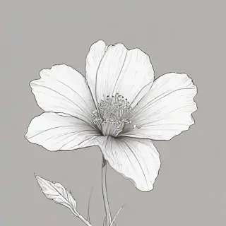 simple flower line art