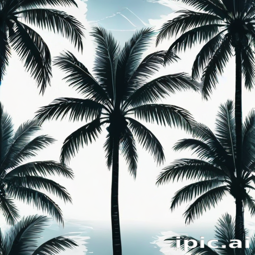 transparent palm trees