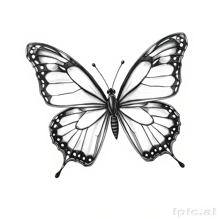 drawing of a butterfly