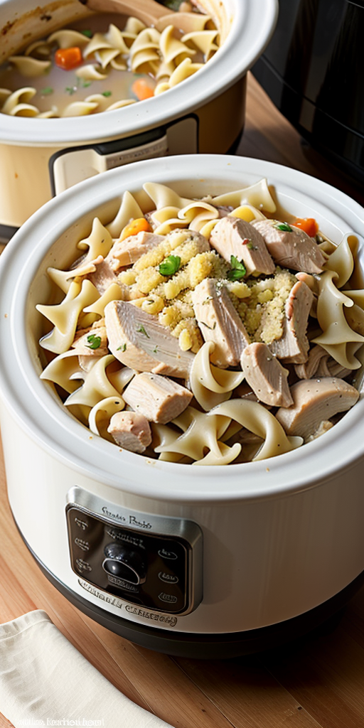 slow cooker chicken noodle casserole