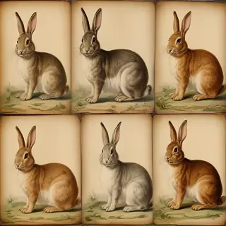 vintage rabbit images