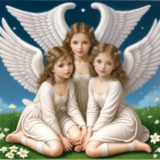 clipart of angels with wings