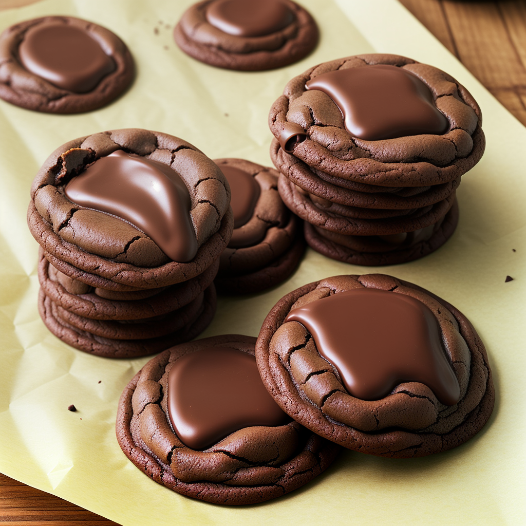 triple chocolate filled cookie with fudge filling