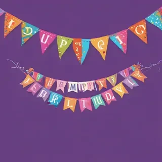 happy birthday banner png