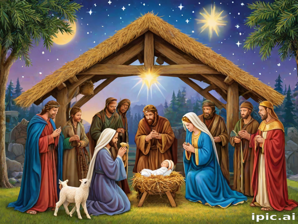 free christmas nativity scene