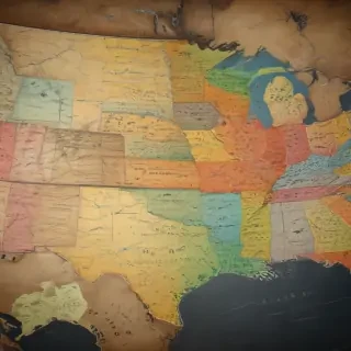 usa map with states
