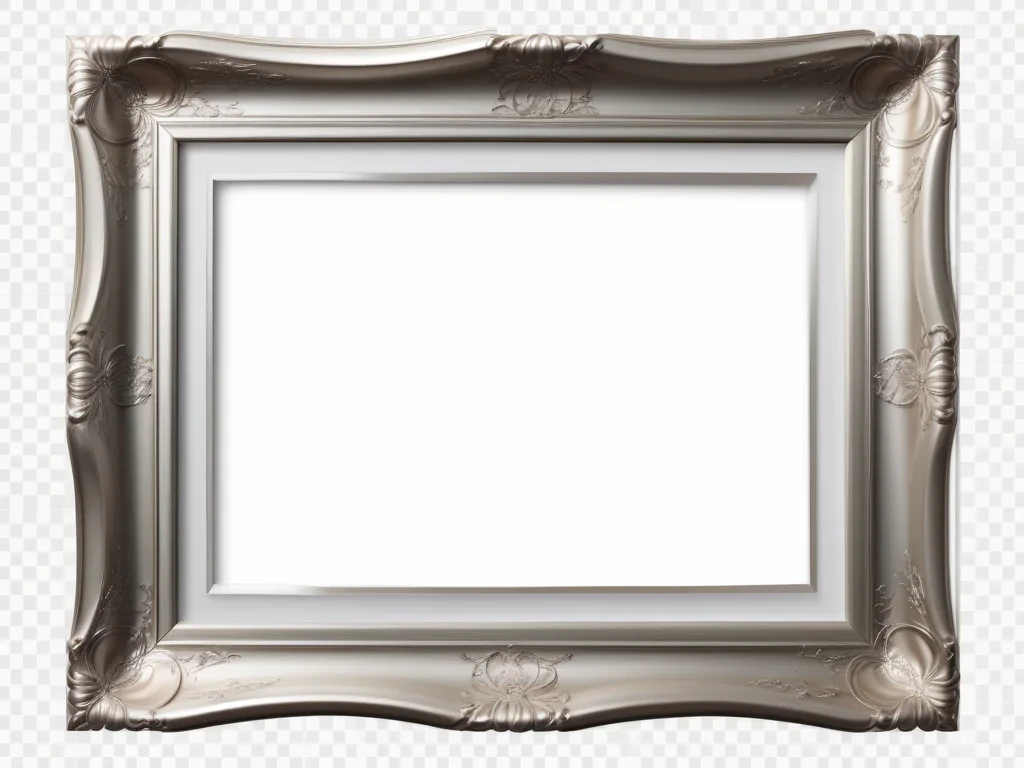 silver picture frame png