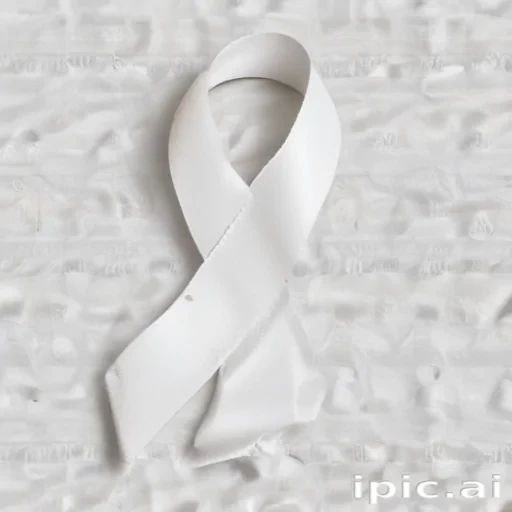 Symbolic White Ribbon Representing Awareness and Support for Various Causes