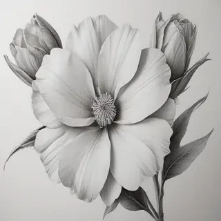 flower drawings pencil