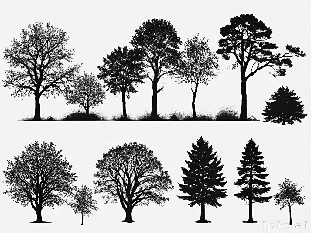 trees silhouette png