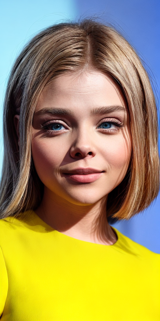 chloé grace moretz with anime eyes