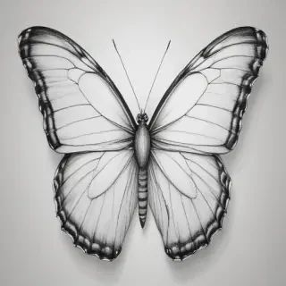 outline drawing of a butterfly