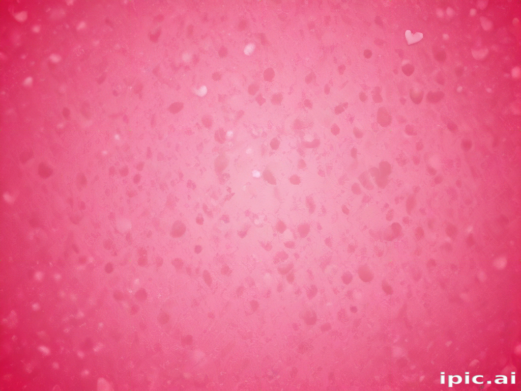 A Soft and Dreamy Pink Background with Floating Hearts and Bokeh Effect.