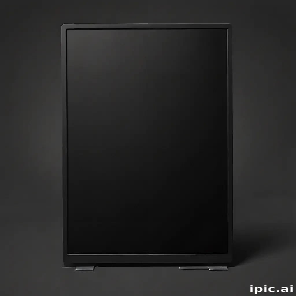 A Sleek, Modern Display Screen with a Minimalist Black Design.