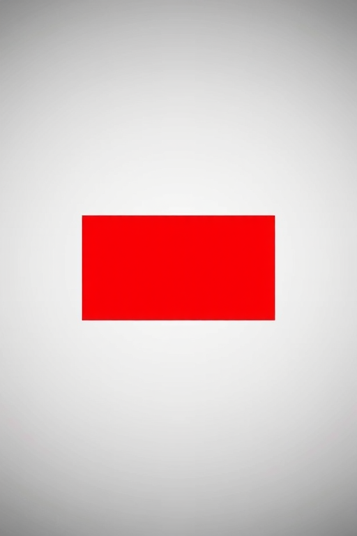 Create a high-resolution abstract image featuring a gradient background transitioning from gray to white, with a bold red rectangular center; use a DSLR camera type, set to f/8 aperture, ISO 200, 1/125s shutter speed, and capture from a straight-on view for optimal clarity and detail.