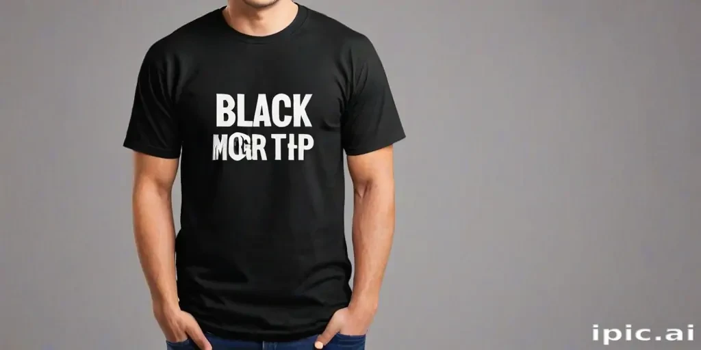 black t shirt mockup