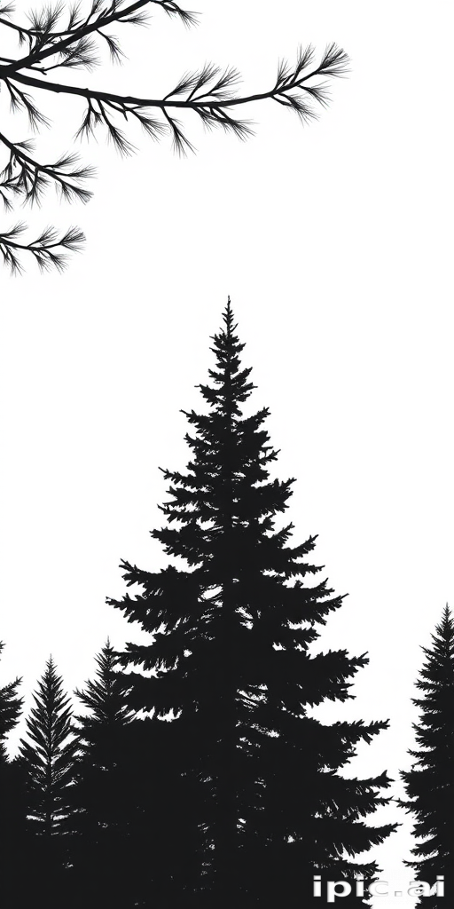 pine tree silhouette png