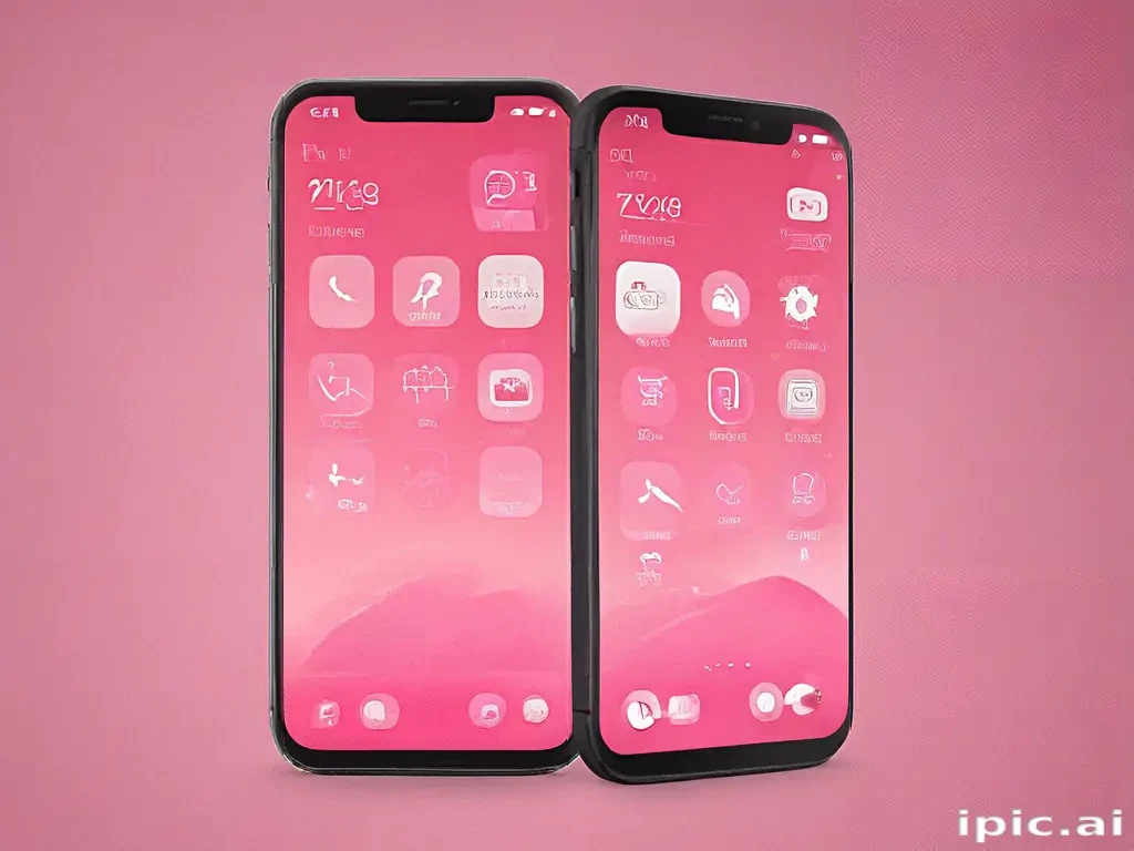 pink home screen