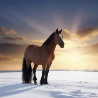 pictures of christmas horses