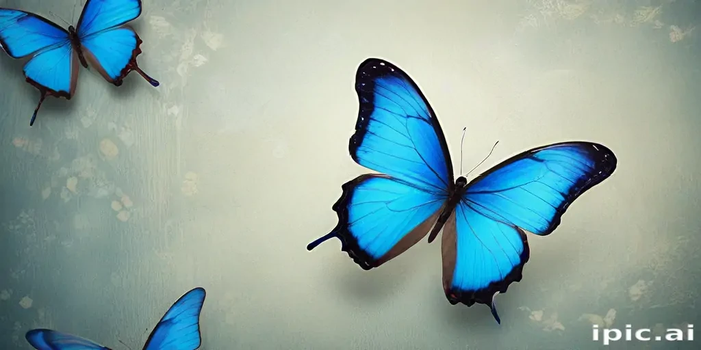 blue butterfly background